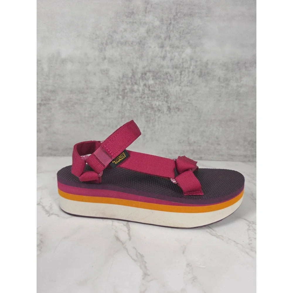 Teva Midform Universal Platform Sandals Raspberry Gorpcore Womens 8 US 39 EU